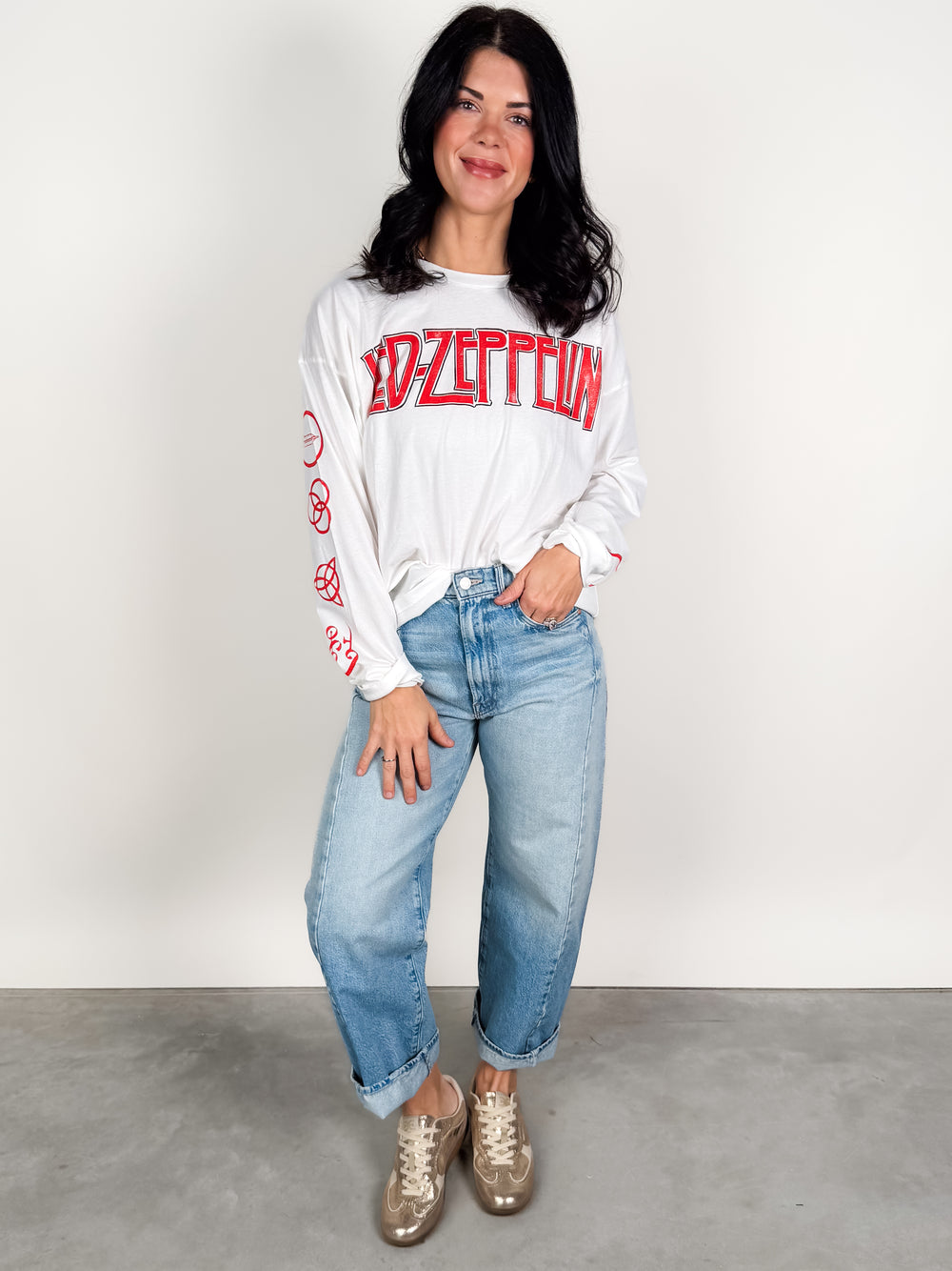 Led Zepplin Four Symbols Merch Long Sleeve