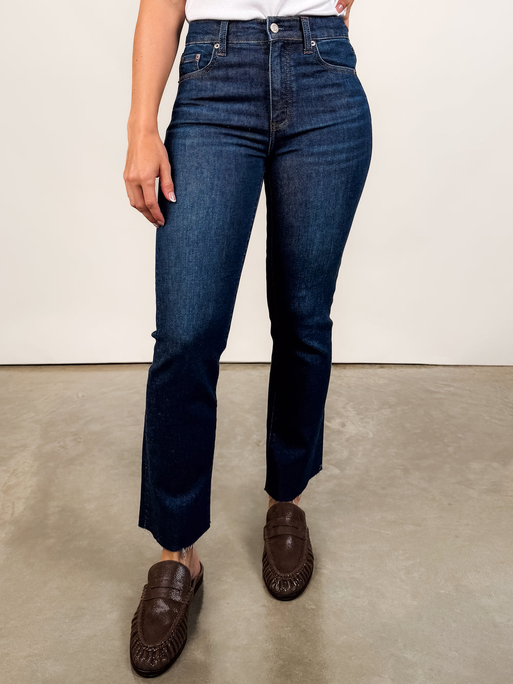 Shy Girl High Rise Crop Flare in Serene