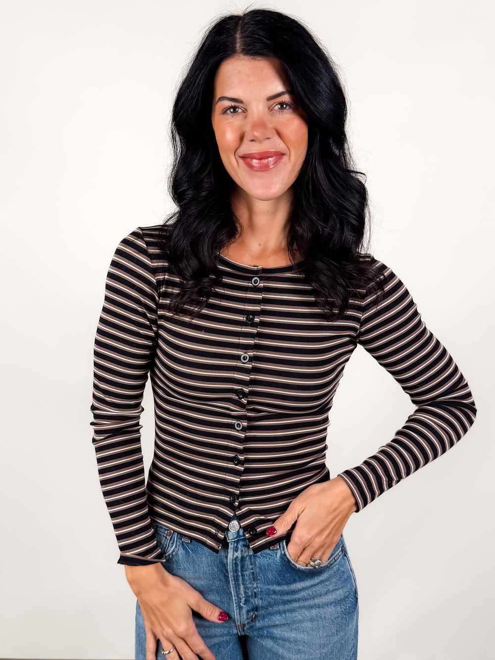 No One Else Around Striped Top