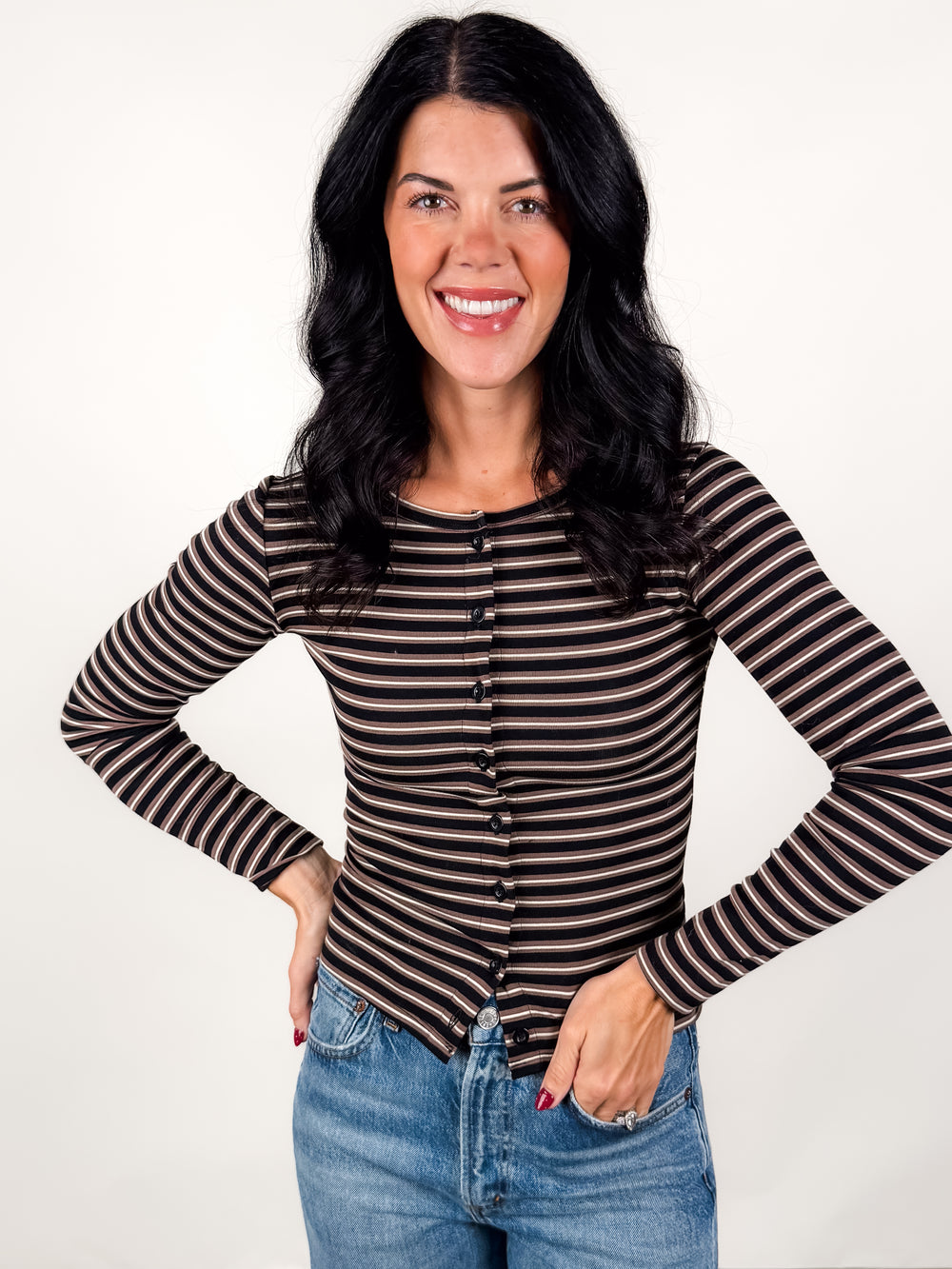 No One Else Around Striped Top