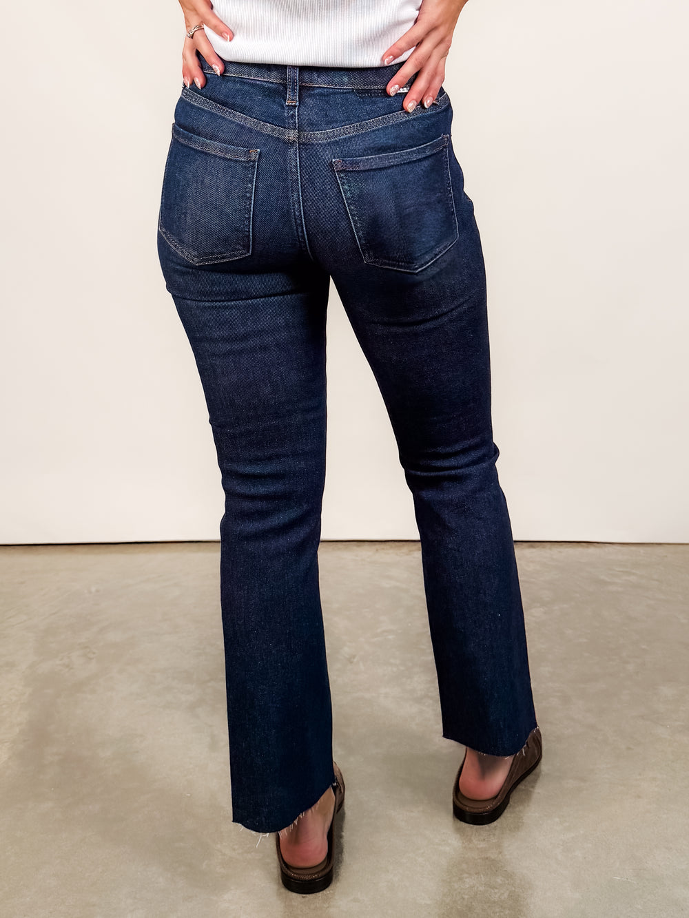 Shy Girl High Rise Crop Flare in Serene