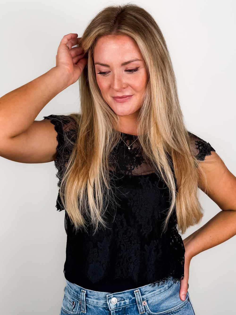 Set The Scene Lace Top