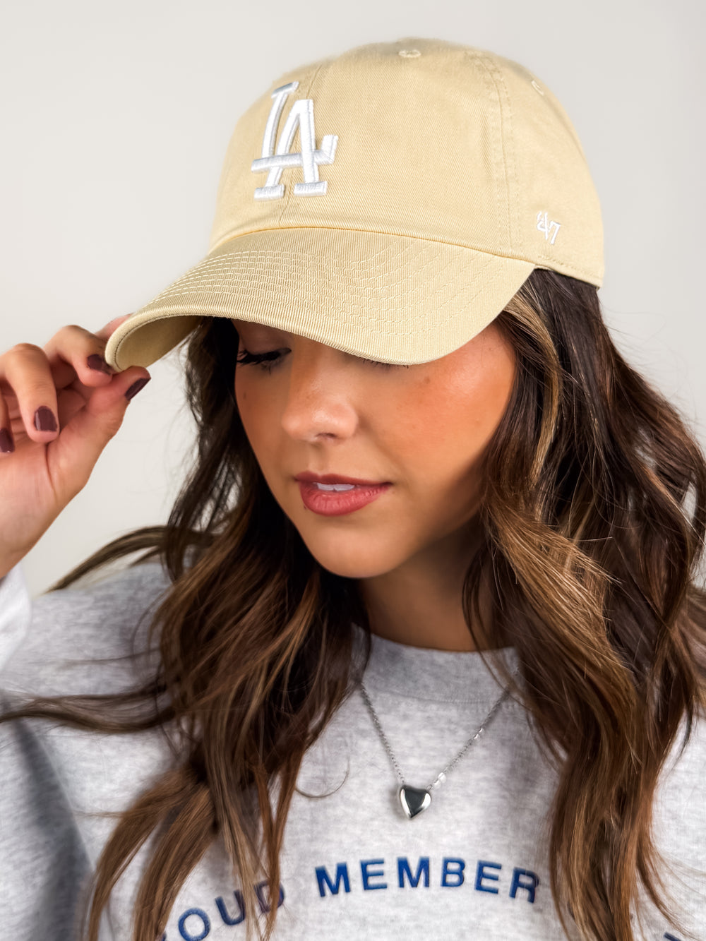 LA Dodgers Clean Up w/ No Loop Label Baseball Hat