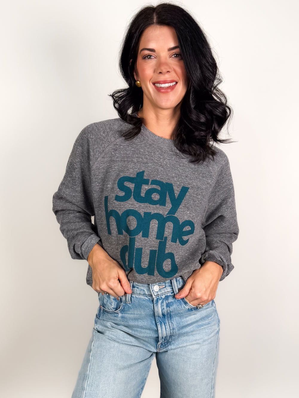 Stay Home Club Raglan Crew