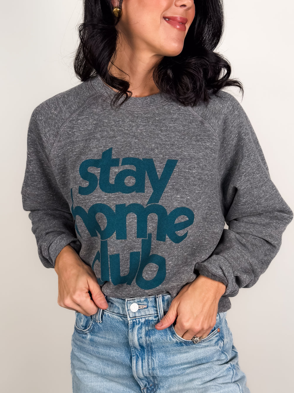 Stay Home Club Raglan Crew