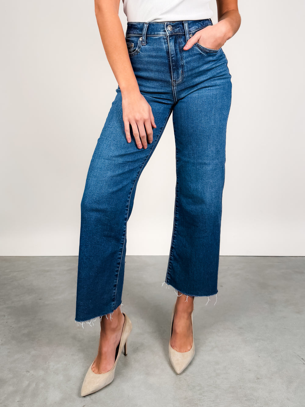 Pleaser High Rise Wide Ankle in Uptown