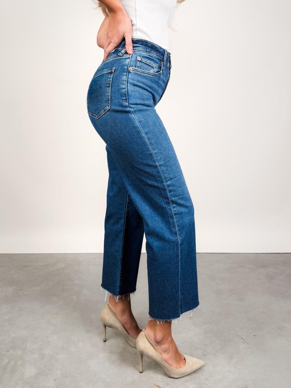 Pleaser High Rise Wide Ankle in Uptown