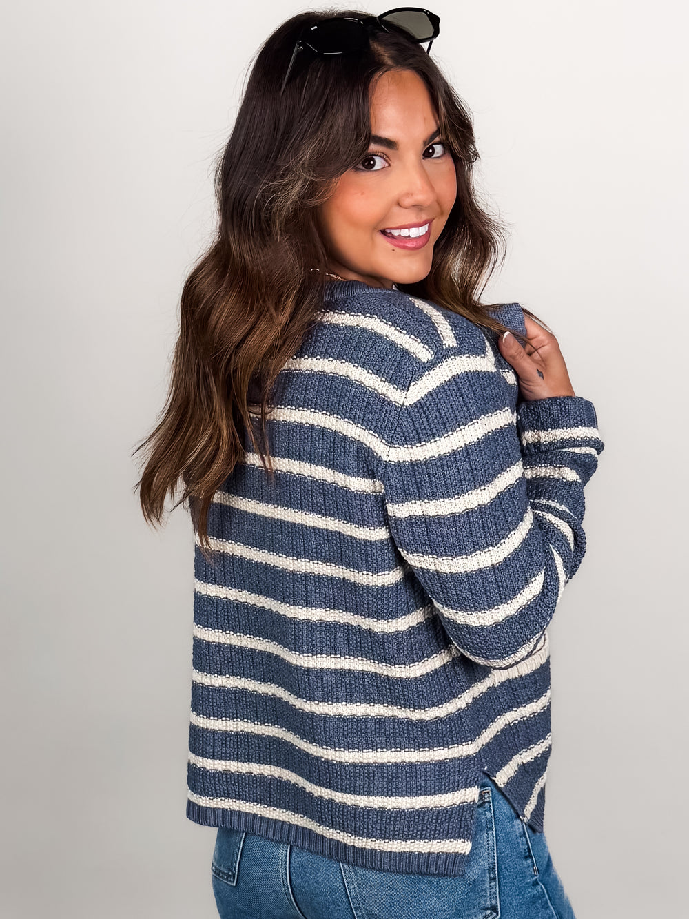 Ain't No Joke Striped Cardigan