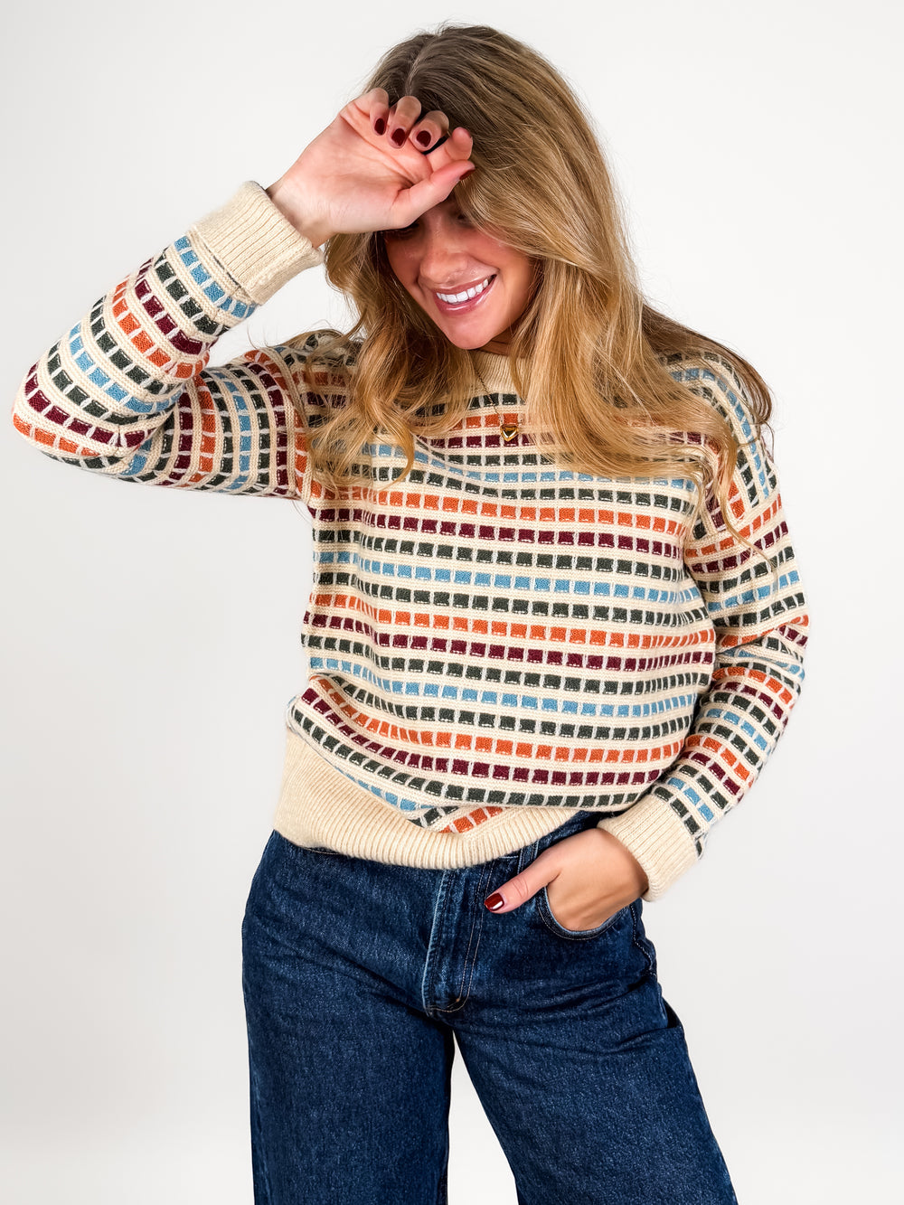 A Brief Smile Stripe Sweater