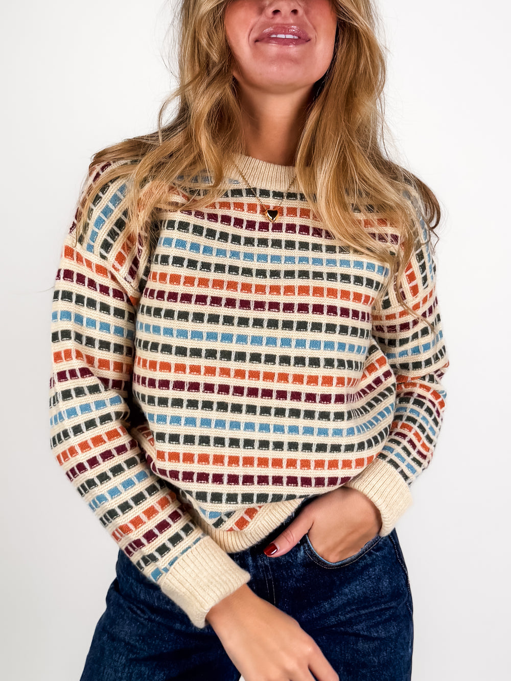 A Brief Smile Stripe Sweater