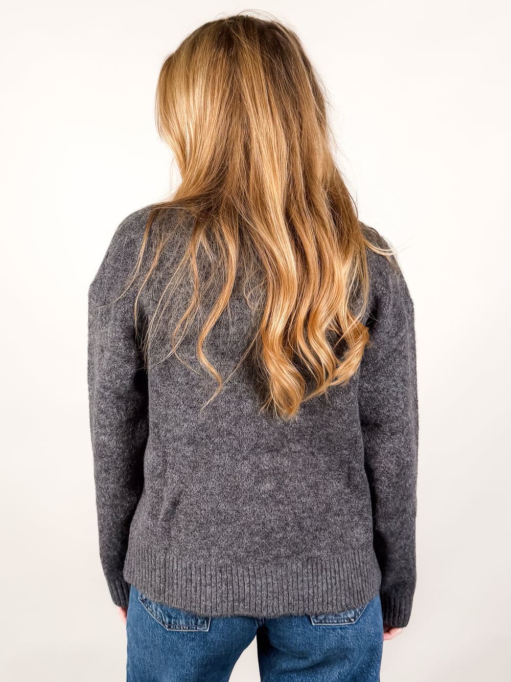 Alexa Button Front Argyle Cardigan