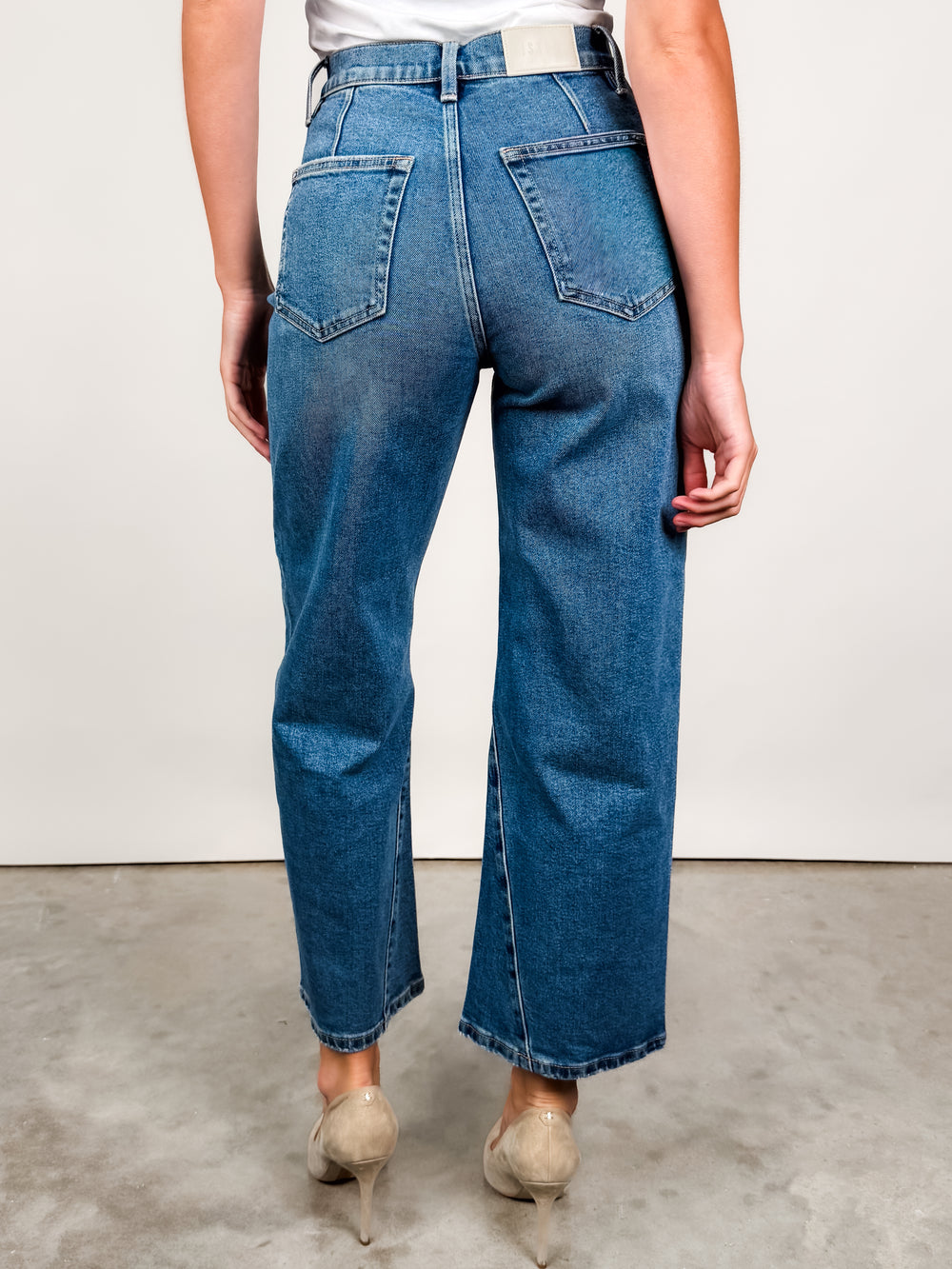 Kyra Ankle High Rise Bowed Jean in Soho