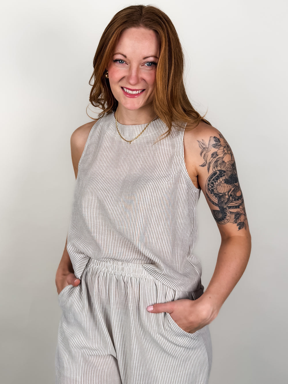 Garden Sun Button Tank