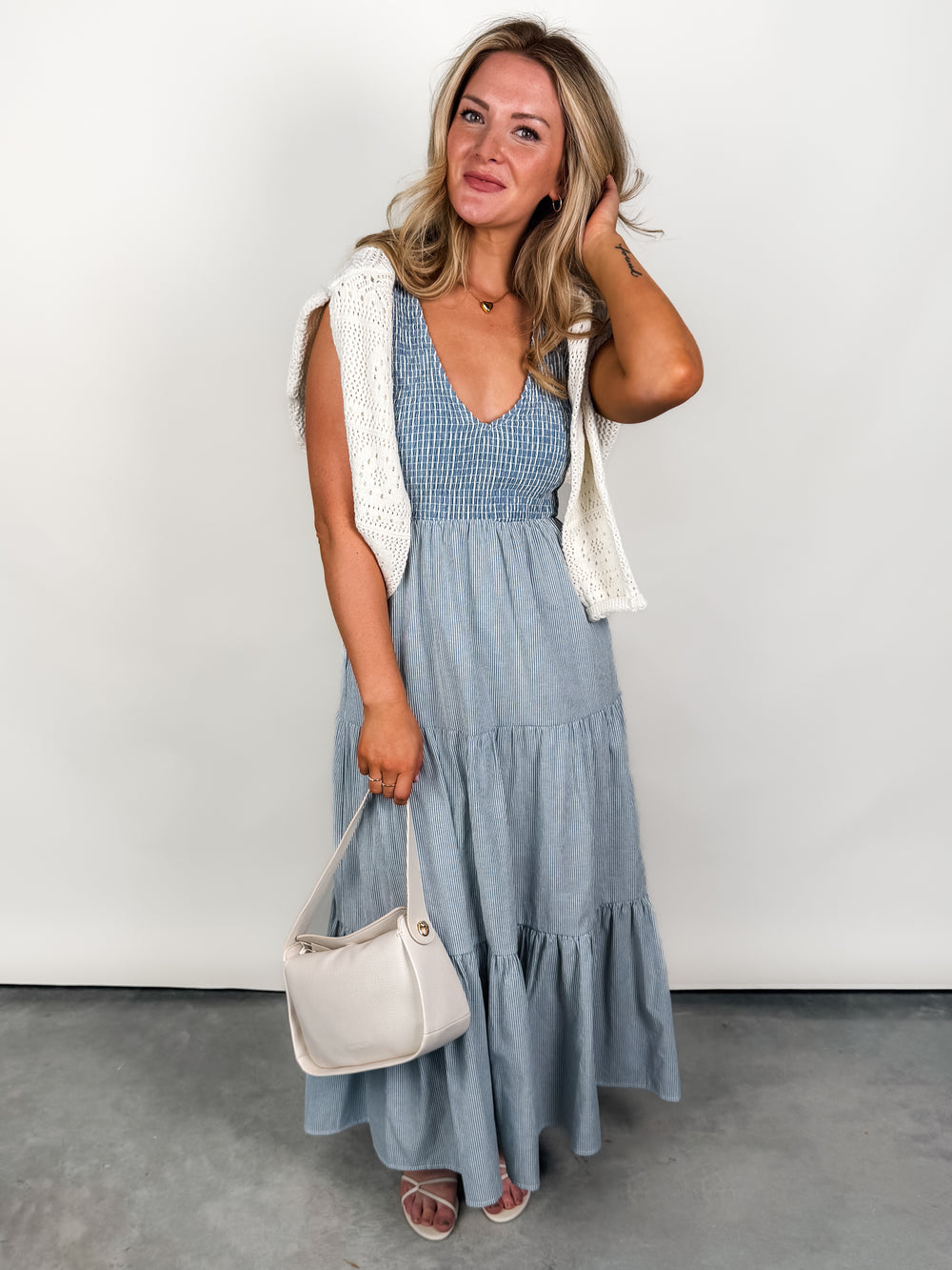 Beauty That Surrounds Smocked Midi Dress