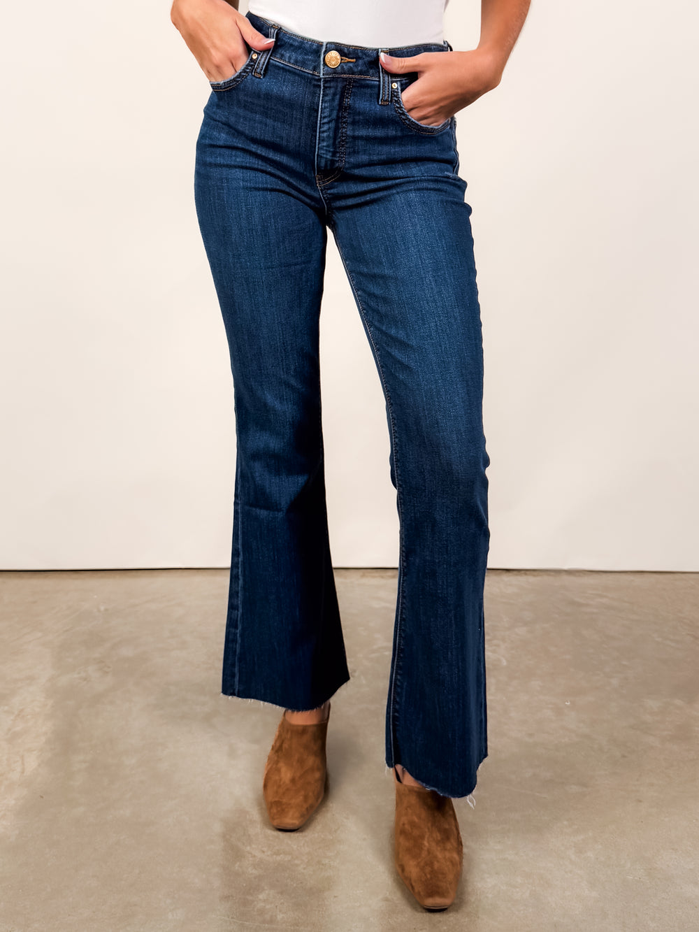 Stella Flare W/Raw Hem in Royalty