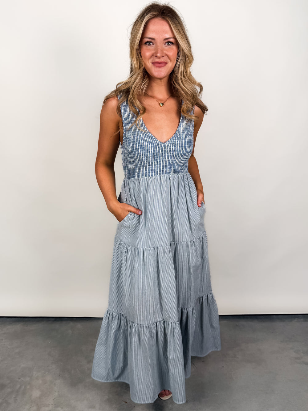 Beauty That Surrounds Smocked Midi Dress