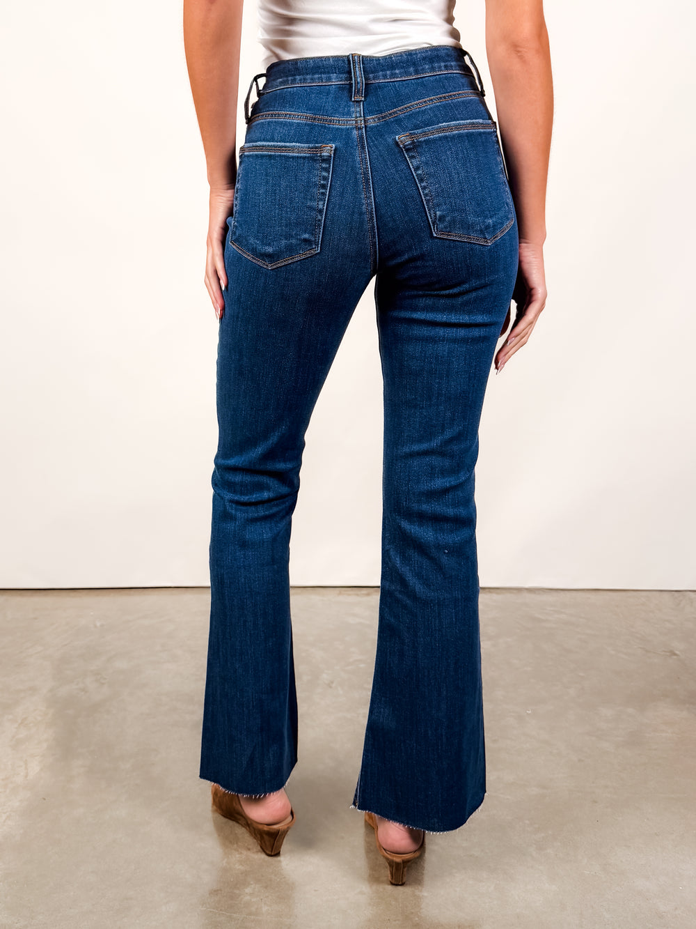 Stella Flare W/Raw Hem in Royalty