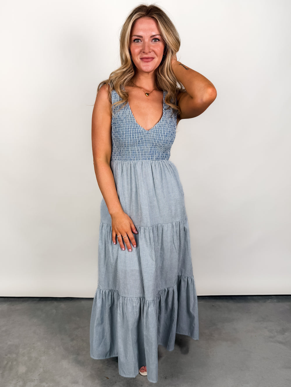 Beauty That Surrounds Smocked Midi Dress