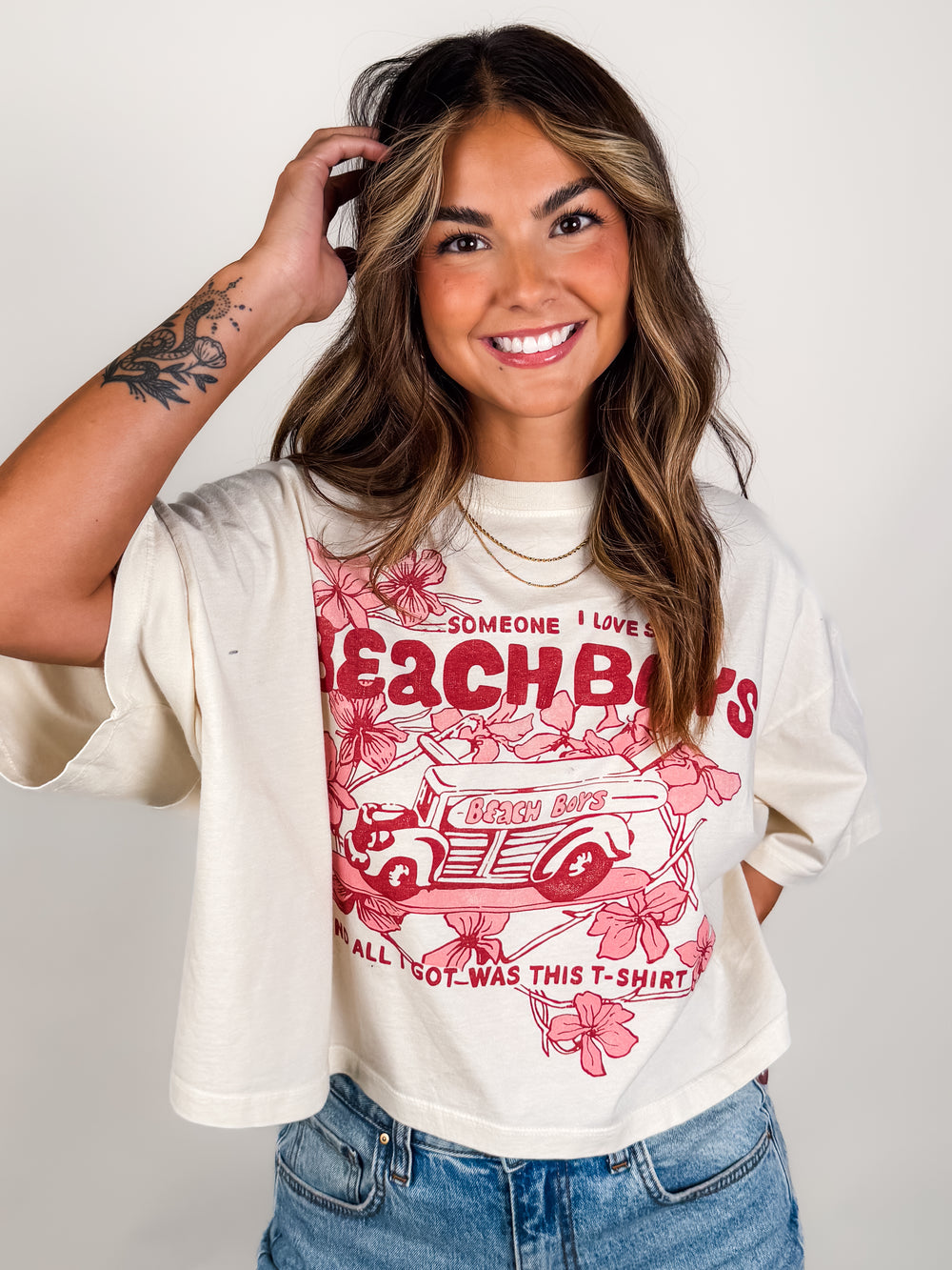 The Beach Boys Someone I Love Cropped Graphic Tee