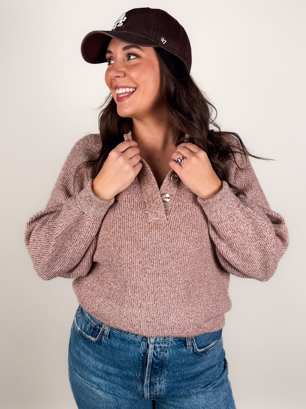 Kennings Half Button Knit