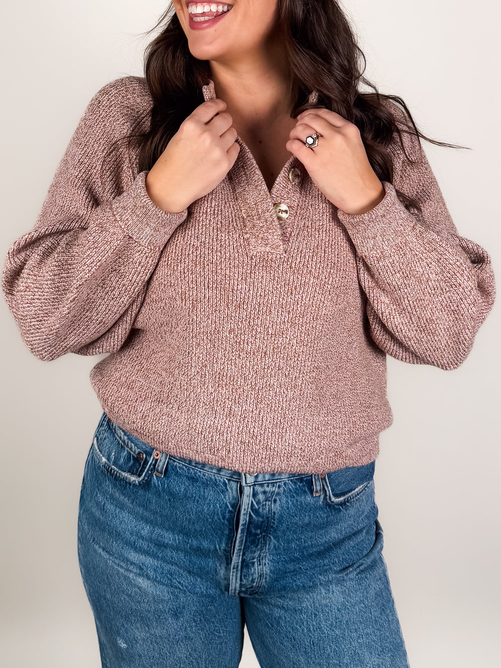 Kennings Half Button Knit