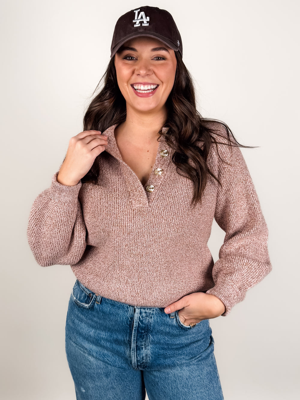 Kennings Half Button Knit