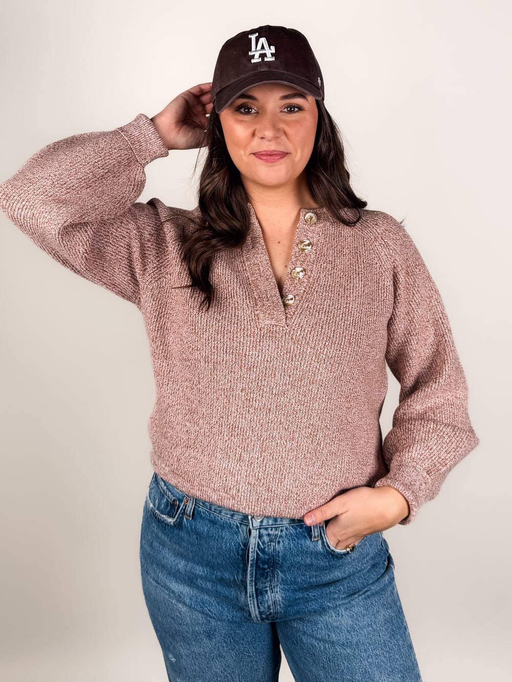 Kennings Half Button Knit