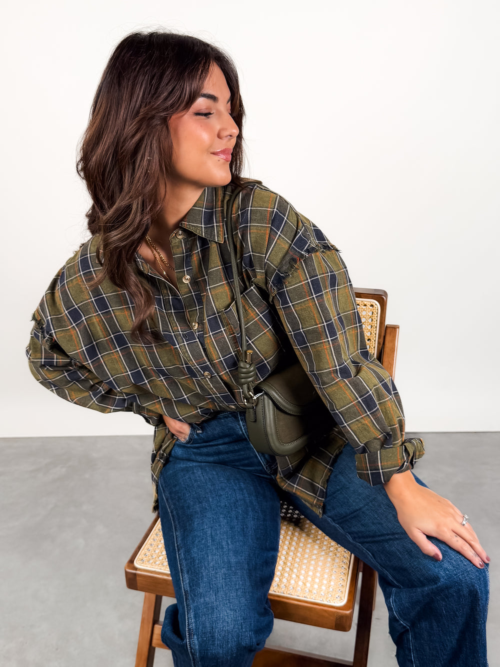 Our Show Oversized Plaid Shirt