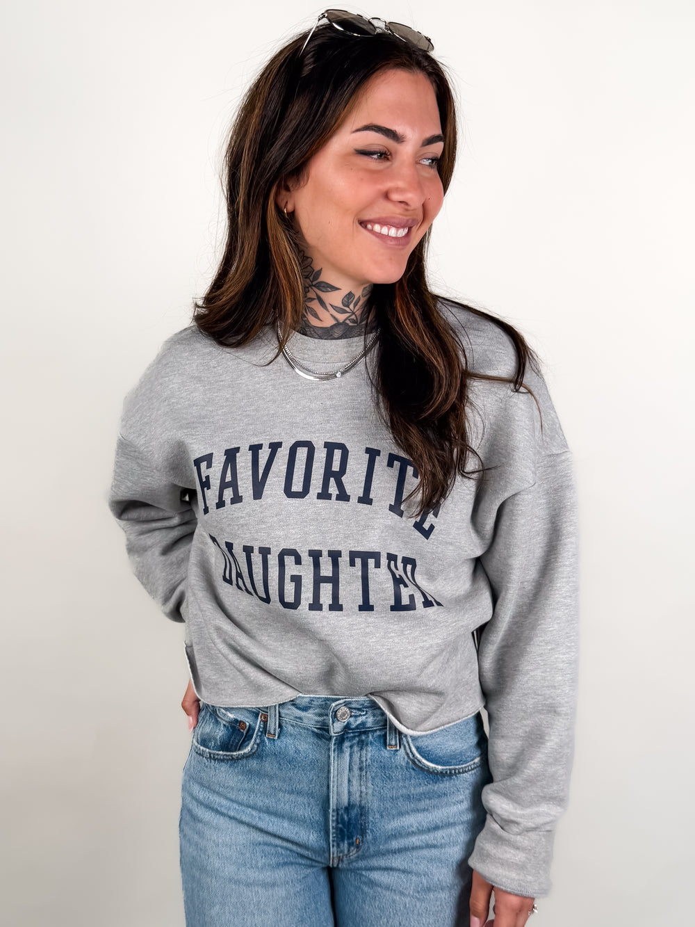 The Cropped Collegiate Sweatshirt