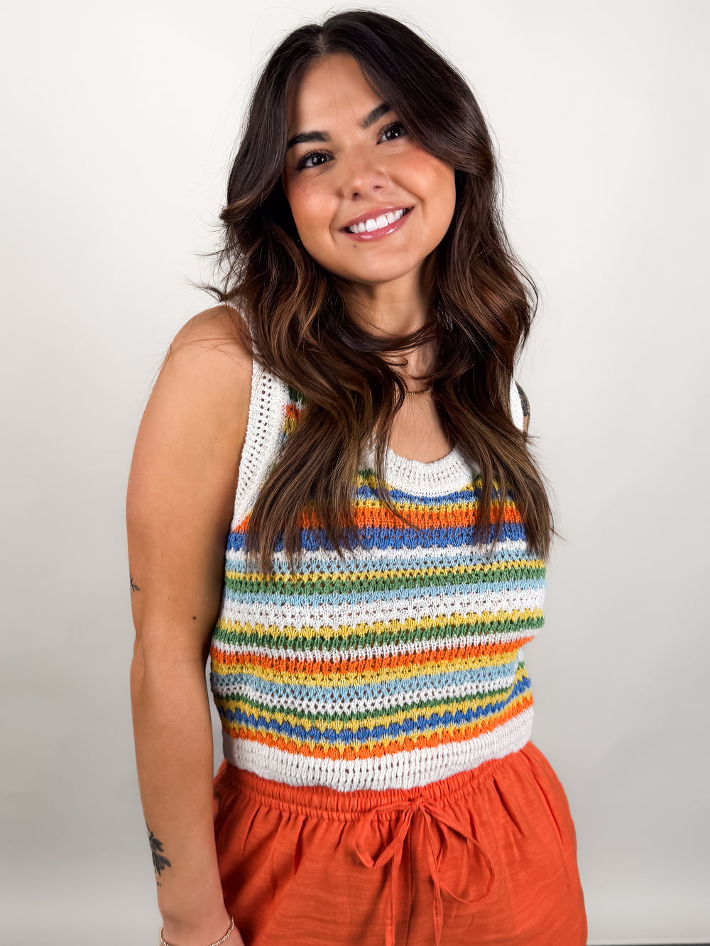 Sylvia Stripe Sweater Vest