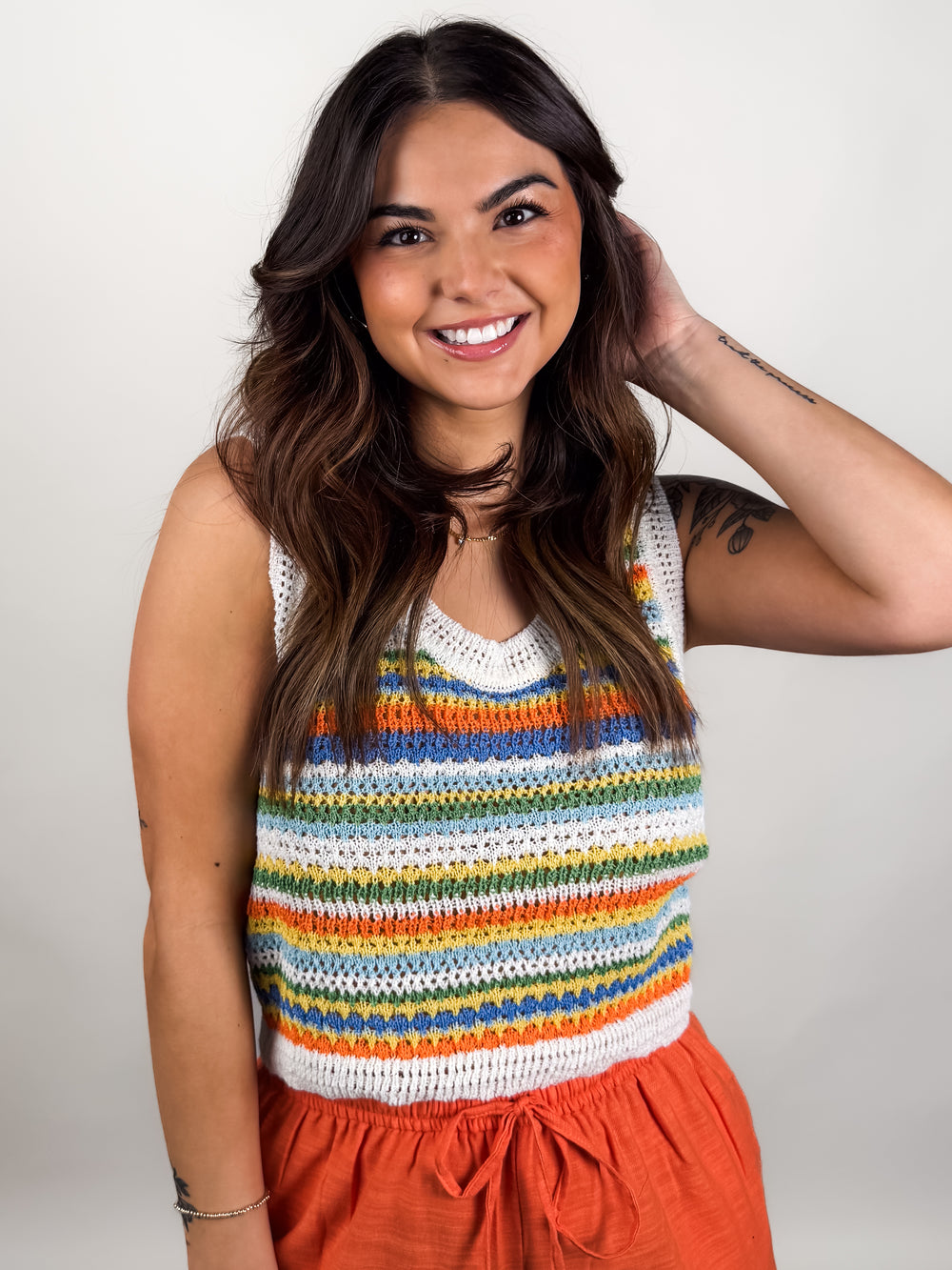 Sylvia Stripe Sweater Vest