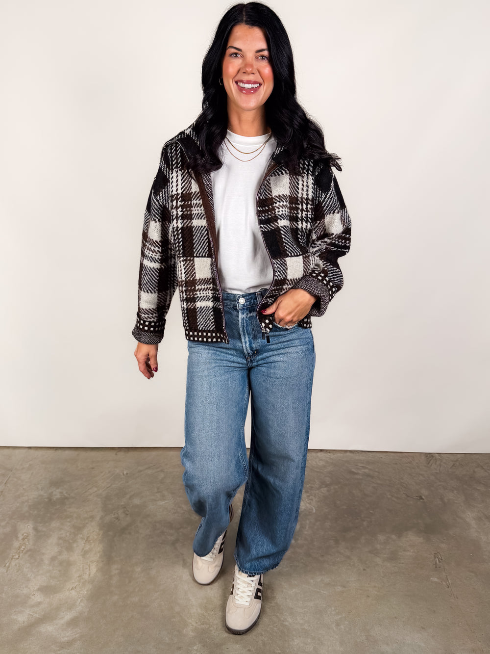Rue Zip Up Sweater Knit Jacket