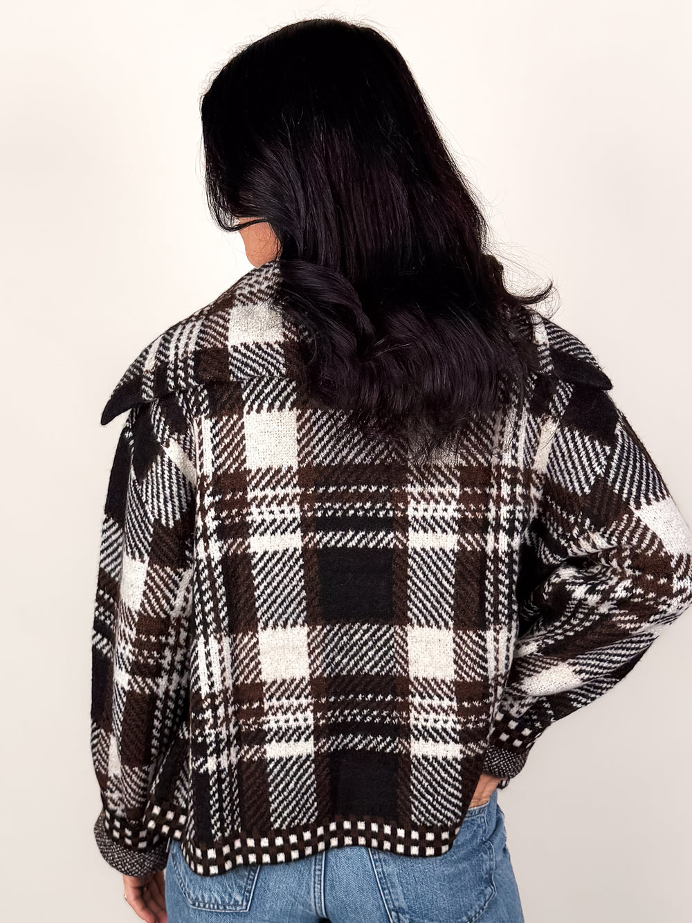 Rue Zip Up Sweater Knit Jacket