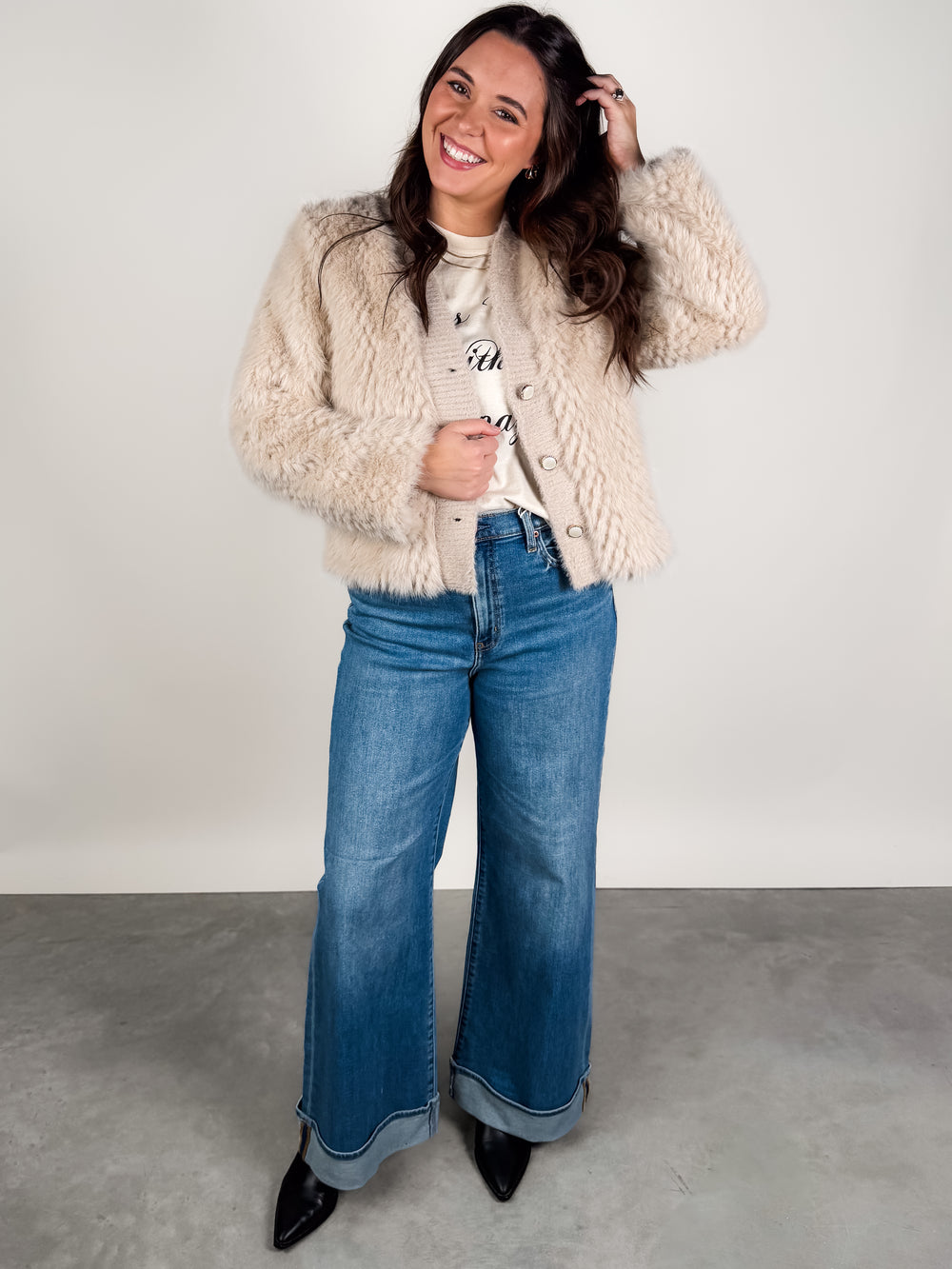 Has No Needs Cropped Fine Fur Jacket