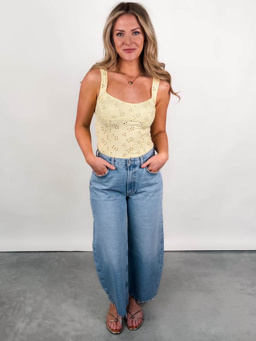 Full Bloom Eyelet Cami