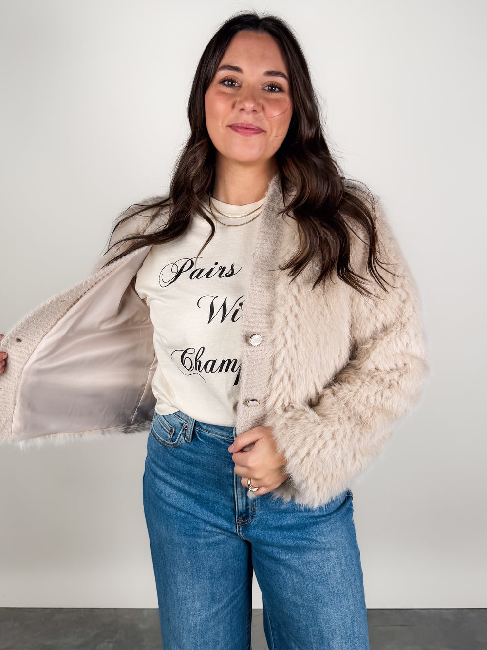 Has No Needs Cropped Fine Fur Jacket