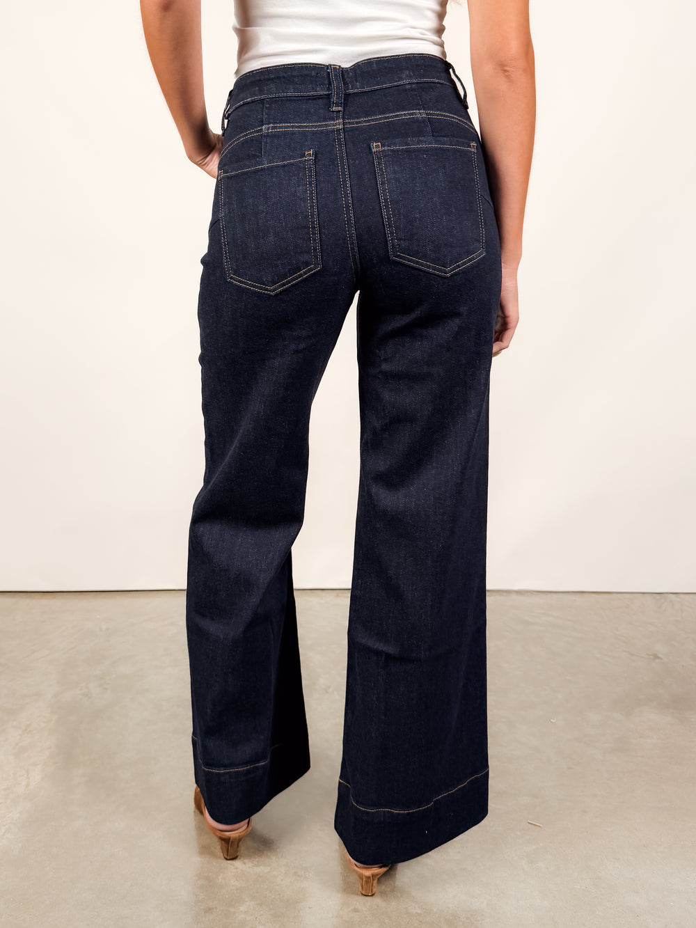 Maya High Rise Fab Ab Wide Leg in Amaze