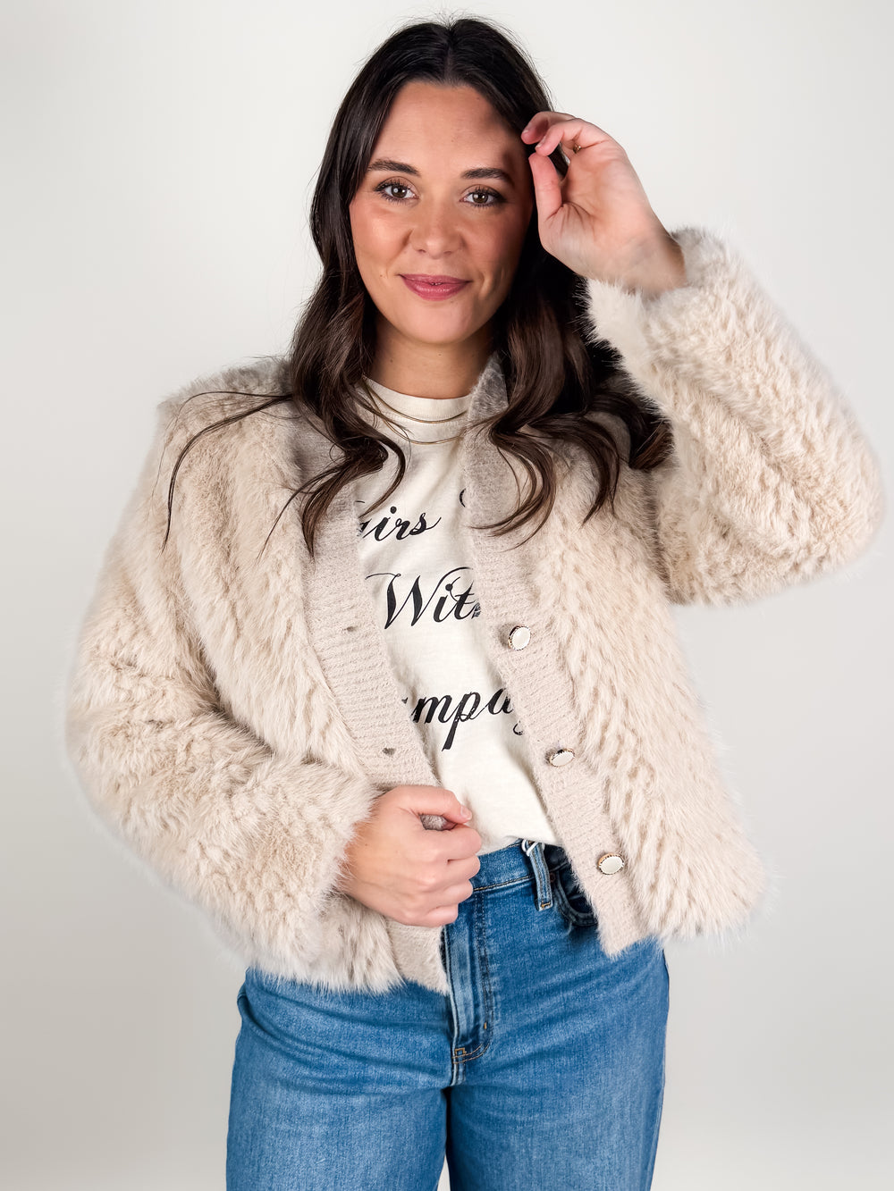 Has No Needs Cropped Fine Fur Jacket