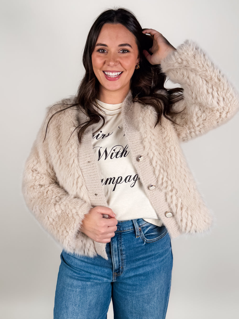 Has No Needs Cropped Fine Fur Jacket