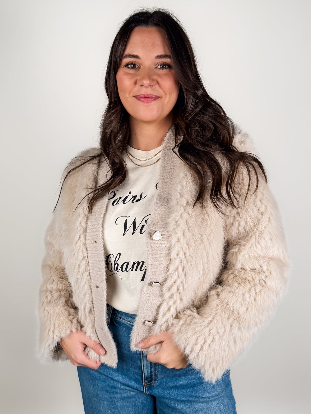 Has No Needs Cropped Fine Fur Jacket