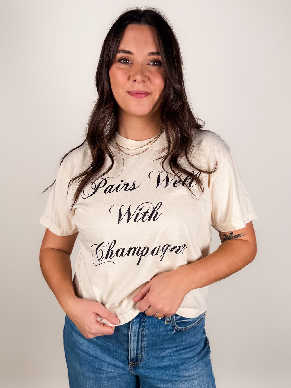 Pairs Well With Champagne Drop Tee
