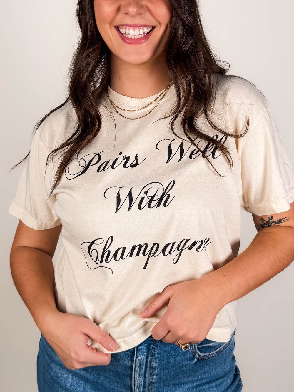 Pairs Well With Champagne Drop Tee