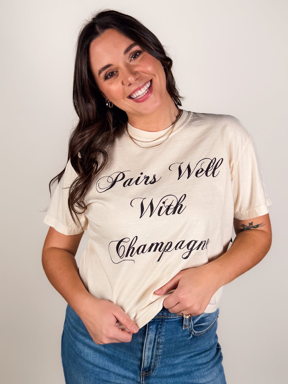 Pairs Well With Champagne Drop Tee