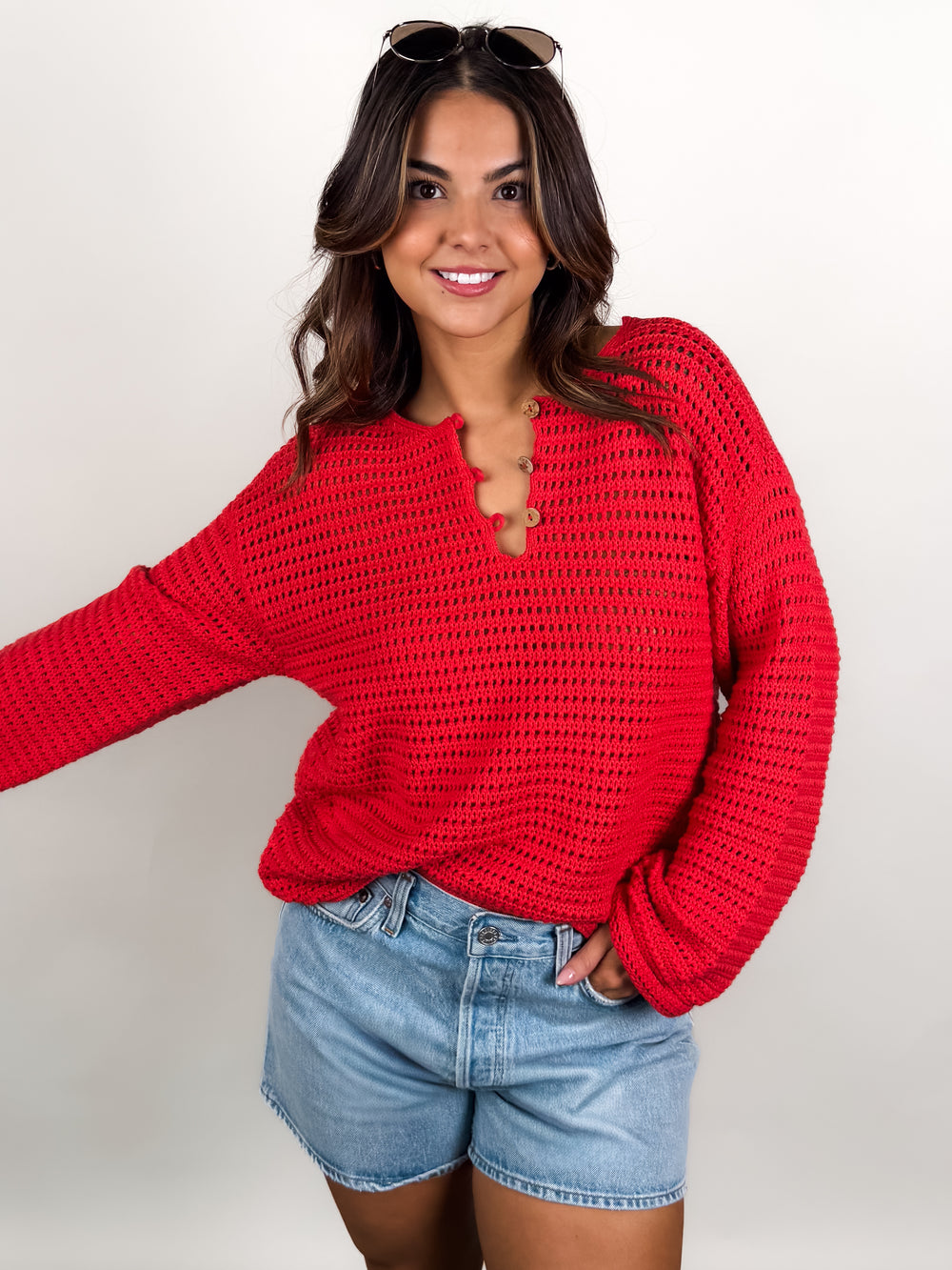 Moana LS Henley Pullover