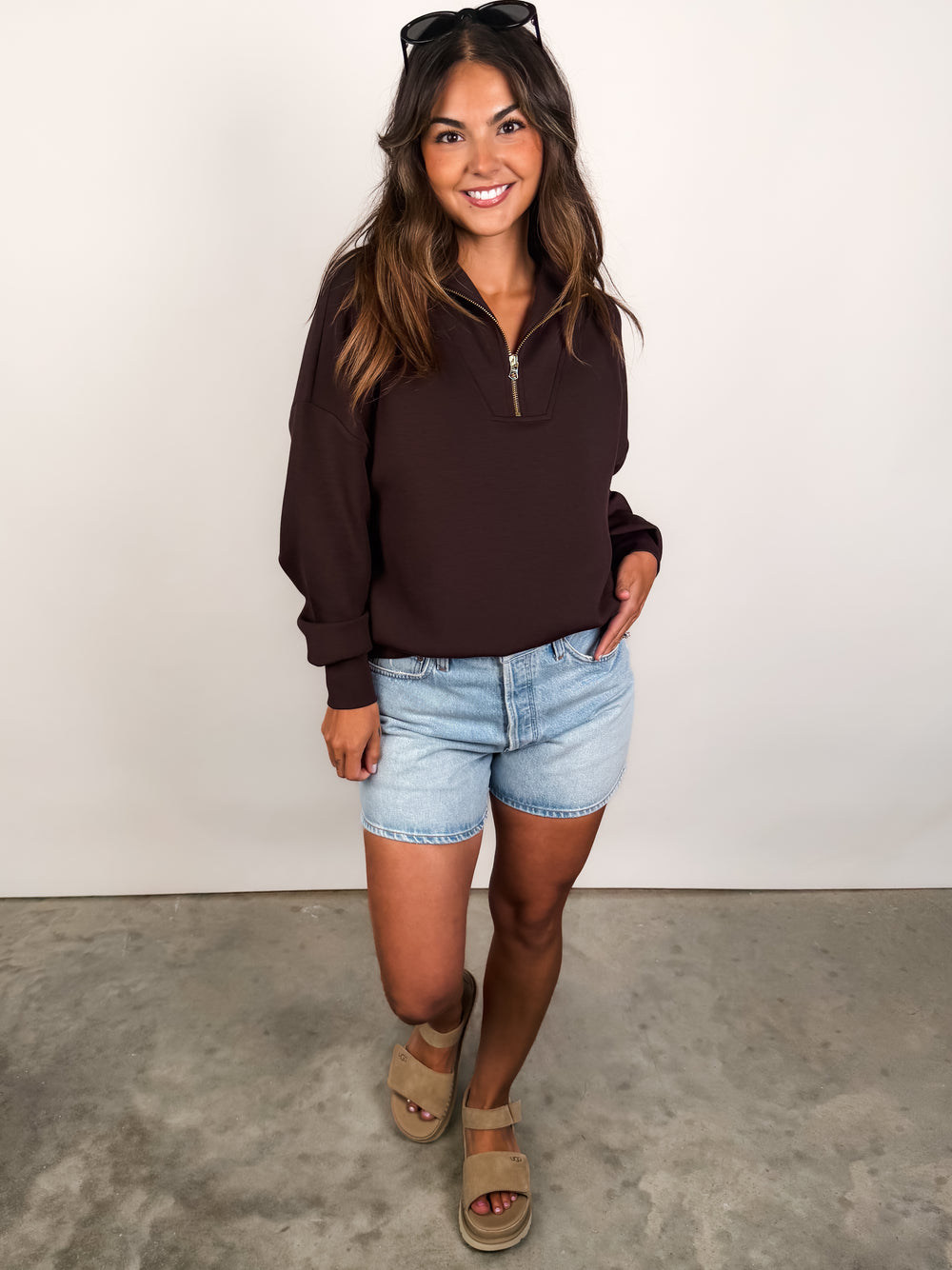 Hawley Half Zip Sweatshirt in