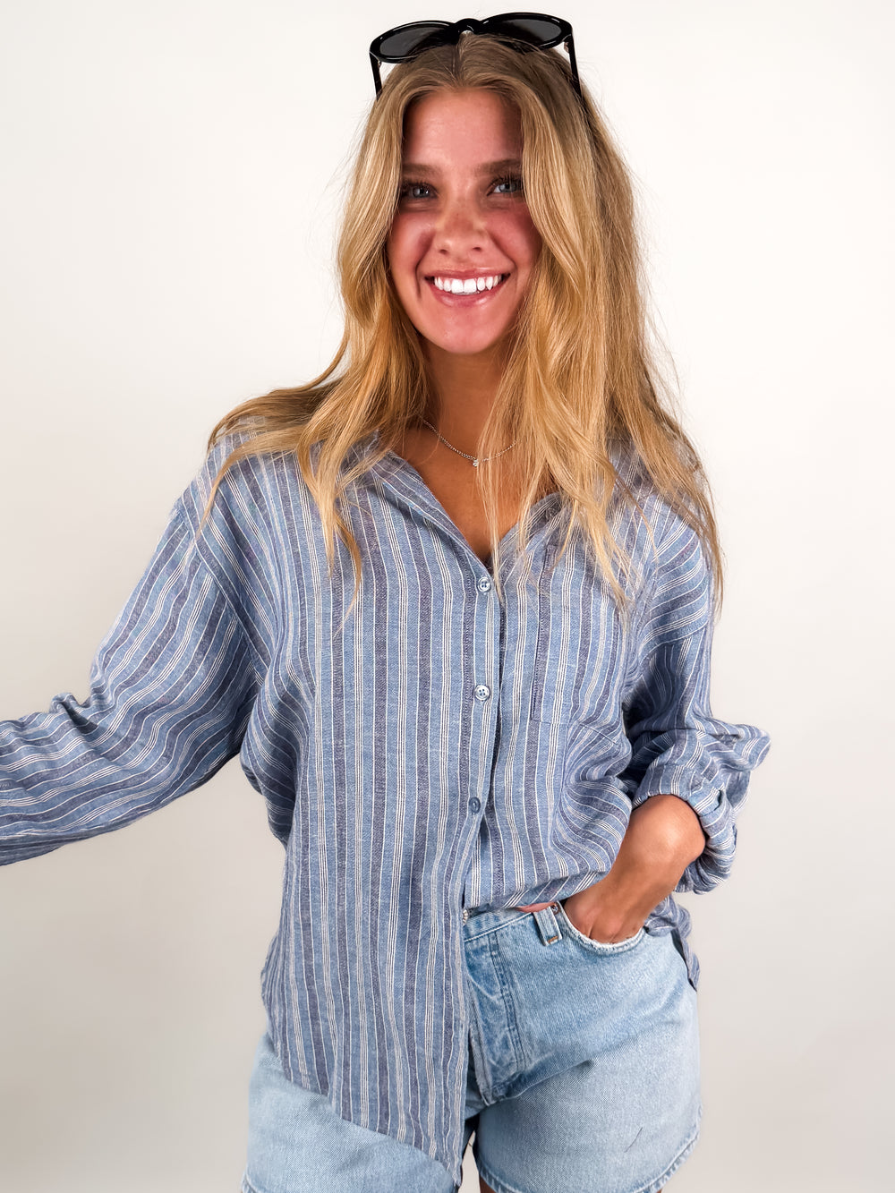 The Perfect Striped Button Up