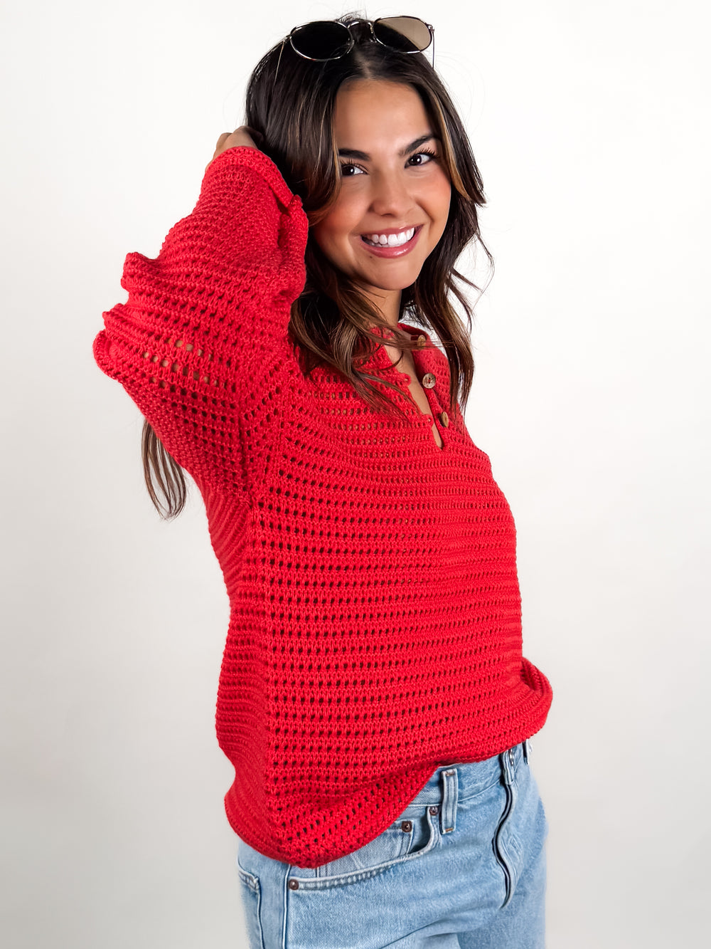 Moana LS Henley Pullover