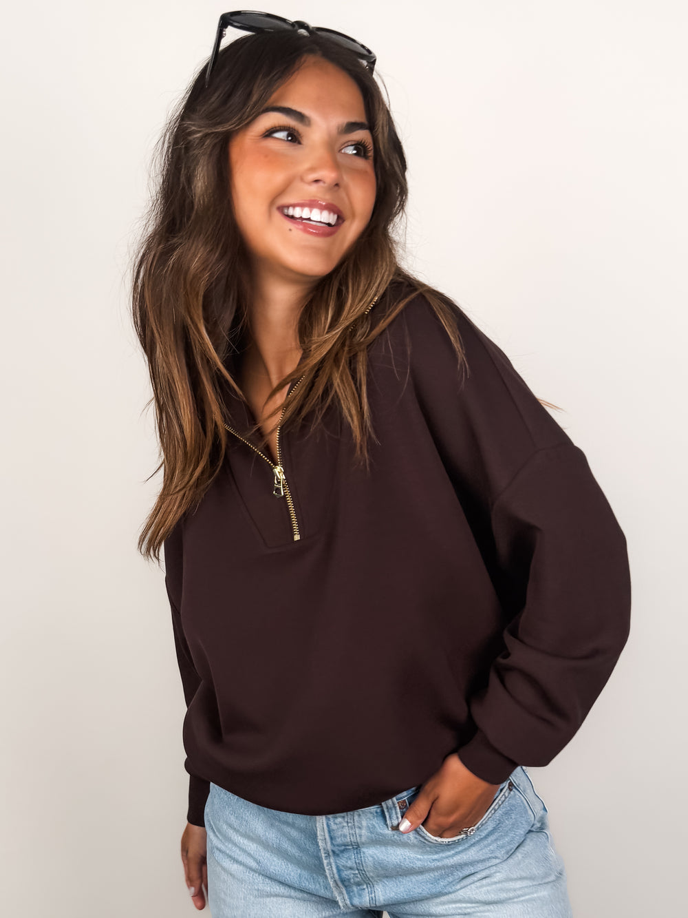 Hawley Half Zip Sweatshirt in