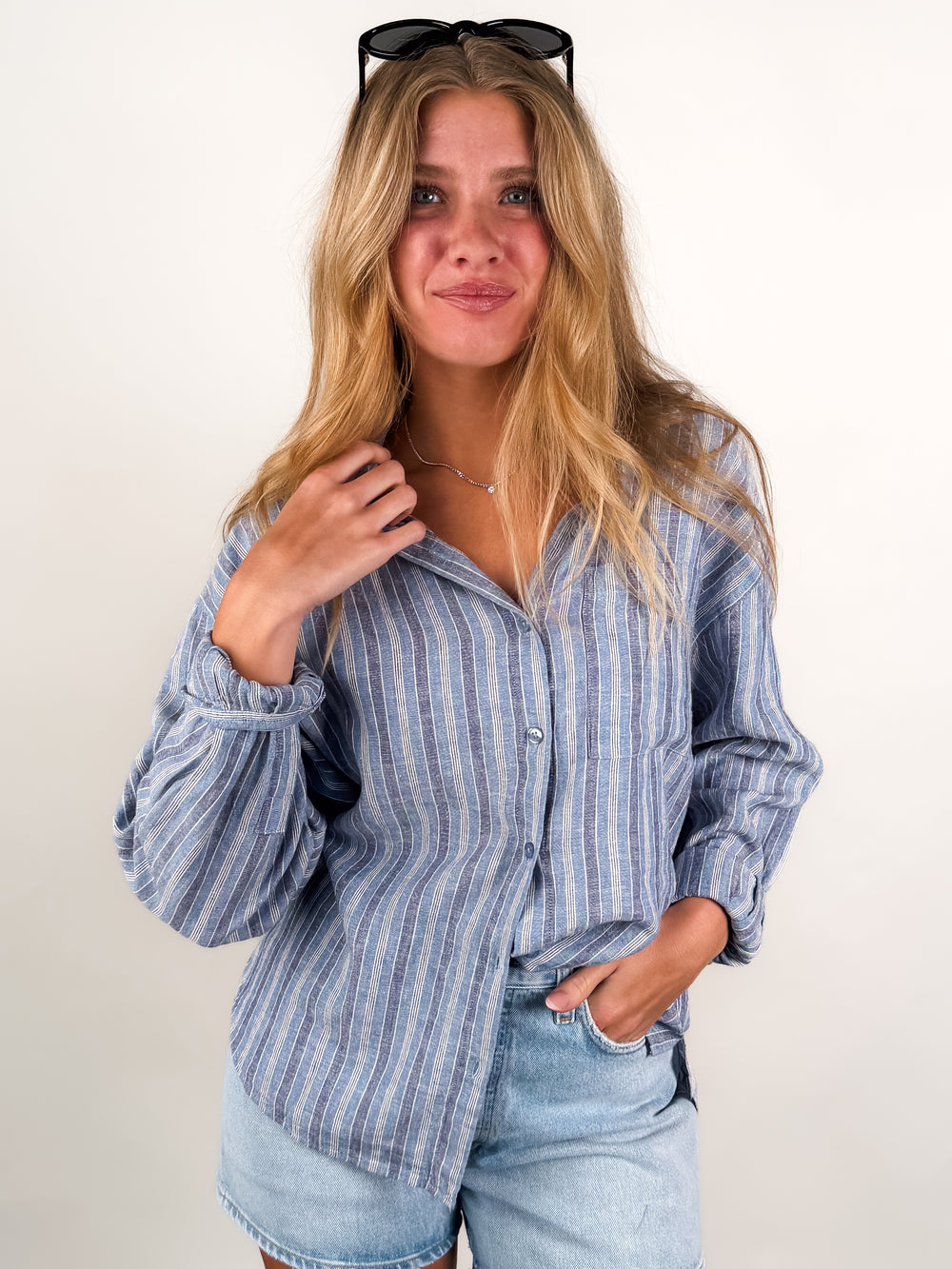 The Perfect Striped Button Up
