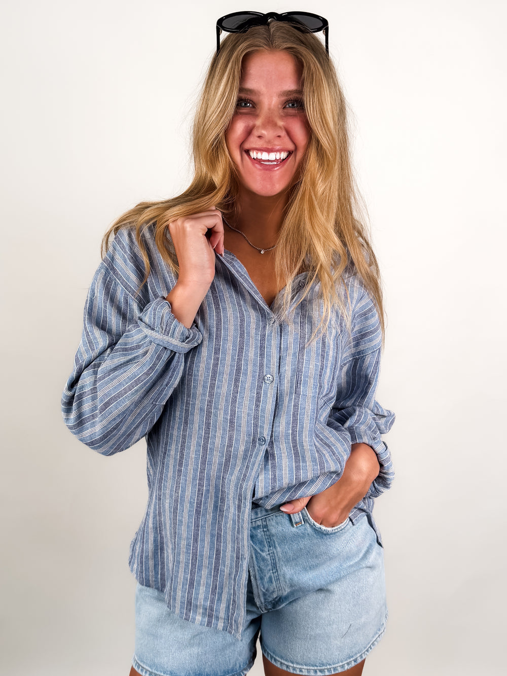 The Perfect Striped Button Up